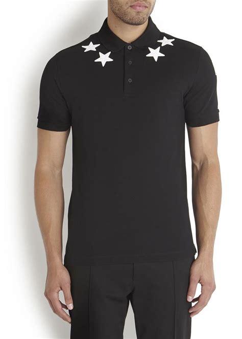 givenchy white star applique polo|Givenchy Cuban.